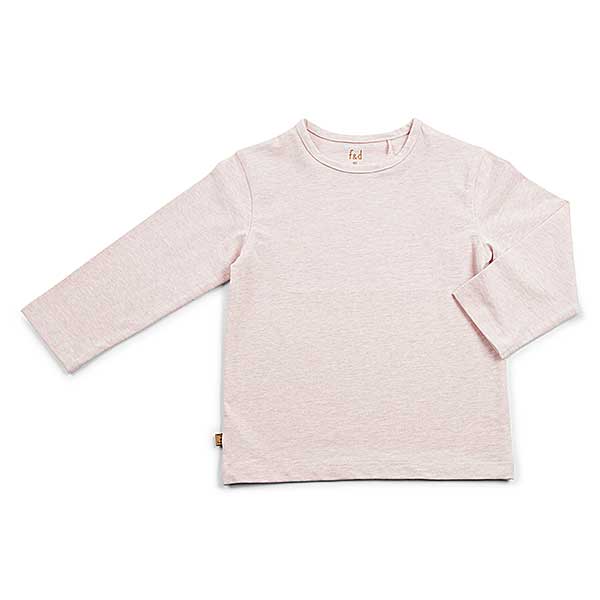 Een lief shirt met lange mouwen in de kleur roze melange komt uit de collectie Hearts van Frogs and Dogs. Een schattig shirtje voor jouw kleine meid.