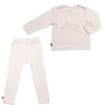 Een leuke legging in de kleur roze melange van Frogs and Dogs uit de collectie Hearts voor de kleine dametjes onder ons.