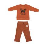 Een lieve shirtje/sweater in de kleur hazelnoot met een print van een bulldog uit de collectie Playtime van Frogs and Dogs met de tekst Loyal Friend.