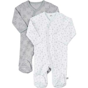 Setje 2 boxpakjes van het merk Pippi in de kleuren grijs/wit zijn heerlijk om in te spelen of als pyjama om lekker in te slapen.