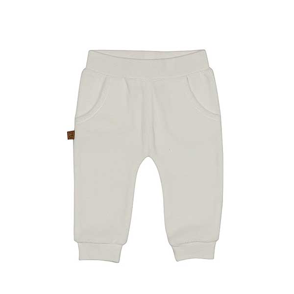 Een joggingbroekje in de kleur gebroken wit komt uit de Winter Flower collectie van Frogs and Dogs - Velvet. Dit zachte broekje is gemaakt van velours katoen.