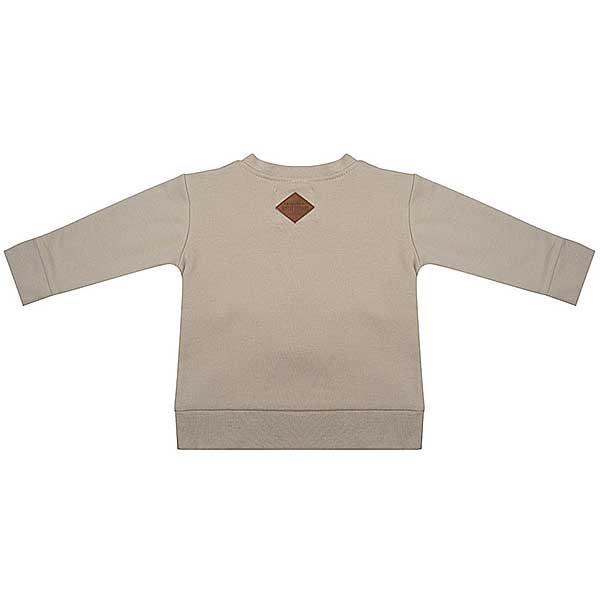 Dit mooie sweater lange mouw in de kleur beige met de tekst Find Your Voice komt uit de collectie van Little Indians. Gemaakt van biologisch katoen.
