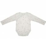 Dit mooie romper met lange mouw Dots Cloud Dancer met leuke stippenprint komt uit de collectie van Little Indians. Het rompertje heeft een overslag.