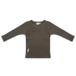 Dit mooie shirt lange mouw Rib Dusty Olive komt uit de collectie van Little Indians. Het shirtje heeft een overslagsluiting. Gemaakt van biologisch katoen.