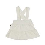 Een schattig wit rokje met bretels voor jouw kleine meid uit de collectie Winter Flower van Frogs and Dogs. Het rokje is gemaakt van zacht velours katoen.