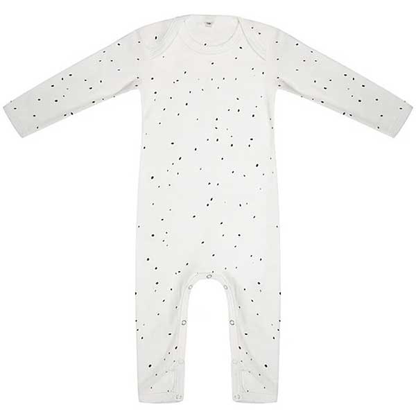 Een leuk boxpakje Cloud Dancer voor jouw kleintje met een stippenprint in de kleuren wit en zwart uit de collectie van Little Indians.