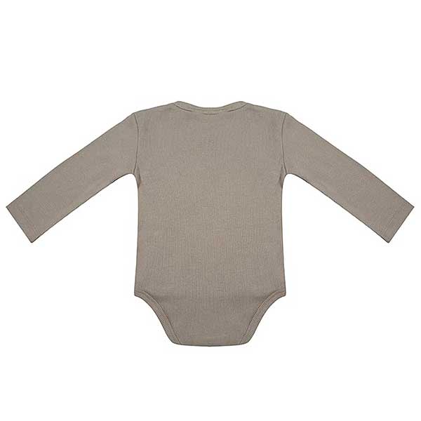 Deze mooie romper lange mouw Abby Stone komt uit de collectie van Little Indians. Het rompertje heeft een overslag en drukkertjes tussen de beentjes.