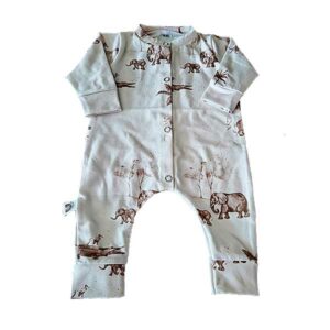 Little Adventure baby boxpakje unisex Jungle - dierenprint ecru/bruin - GOTS