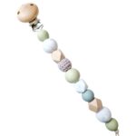 Happy by Lies speenkoord Otis met kralen in groen, blauw, wit en houtkleur