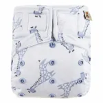 Een makkelijke wasbare dagluier in het design Giraffe Blue. Deze luier is te gebruiken vanaf de geboorte tot zindelijkheid. Met verwijderbare booster voor extra absorptie.