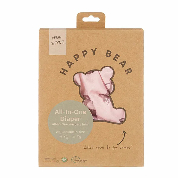 Een makkelijke wasbare dagluier in het design Deer Oh. Deze luier is te gebruiken vanaf de geboorte tot zindelijkheid. Met verwijderbare booster voor extra absorptie.