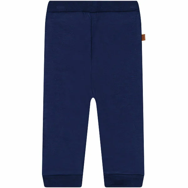 Dit stoere broekje is effen blauw van kleur met een patch. Dit broekkje is gevoerd en komt uit de Handsome Academy collectie van Frogs and Dogs. Zeer geschikt voor koud weer.