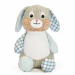 Cubbies Clovis Brampton Sensory Bunny Starry Night met corduroy lijf, grijze stipstof en lichtblauwe sterrenstof