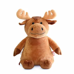 Cubbyford is een stoere eland met een mooi gewei. Hij is gemaakt van gladde bruine pluche en zijn voetjes en handjes zijn iets donkerder van kleur. Boven op zijn hoofd heeft hij een 'kuif' en een mooi zicht gewei.