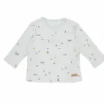 Een schattig zacht blauw shirt met lange mouw Sailor Bay. Op het shirtje heeft een over-all print van meeuwen, zeilboten en vuurtorens. 