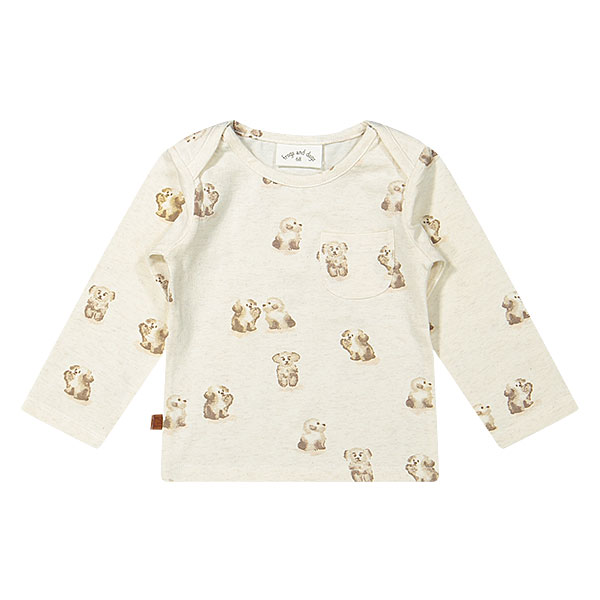Dit lieve en schattig shirt met lange mouw komt uit de collectie Organic van Frogs and Dogs. Dit mooie shirtje is bedruk met hondjes. Op borsthoogte zit een klein zakje. Het shirtje heeft een envelophals waardoor het makkelijker aan te trekken is.
