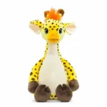 Cubbies giraffeknuffel Tumbleberry met gele vacht, bruine vlekken, ecru buik en geborduurde oogjes