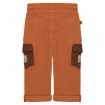 Een leuke bruine cargobroek met omslag uit de collectie van Firends in the Woods van Frogs and Dogs. Deze collectie is een speelse en tegelijkertijd stoer collectie. Ideaal om in de spelen en te stralen.