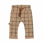 Het geblokte broekje Checks in de kleuren beige en bruin uit de Playtime collectie van Frogs and Dogs. Een stoer broekje met een elastische broeksband met koord.