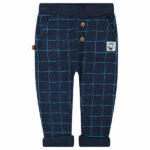 Dit joggingsbroekje Checks komt uit de Polar Adventure collectie van Frogs and Dogs. Het joggingsbroekje heeft een ruitmotief in de kleur lichtblauw en een elastisch band met koord en 2 sierknoopjes. Aan de voorzijde zitten 2 steekzakjes. Op een van de zakje zit het logo genaaid. De pijpjes hebben een omslag.