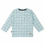 Dit stoer shirtje Checks met lange mouw in de kleur blauw met een geblokt motief komt uit de collectie Polar Adventure van Frogs and Dogs. De blokken zijn in geprint in de kleur donkerblauw. Op de linker voorzijde zit een borstzakje.