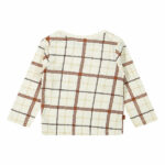 Dit stoer shirtje Checks met lange mouw in de kleur crème met een geblokt motief komt uit de collectie Friends of the Woods van Frogs and Dogs. De blokken zijn in verschillende tinten bruin geprint.