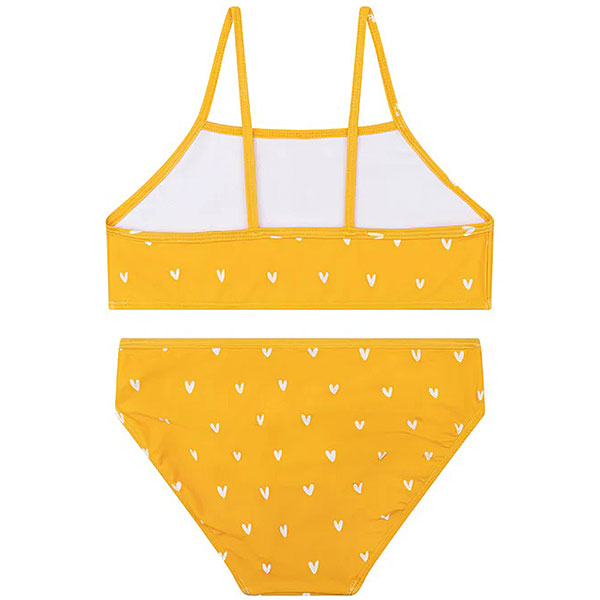 Op zoek naar een leuke trendy bikini voor jouw kleine meid? Hier vindt je de oranje bikini hartjes van Swim Essentials. Met deze mooie bikini loopt jou kleine meid er stoer en modieus bij. Deze bikini is in de kleur oranje met een witte print van hartjes.