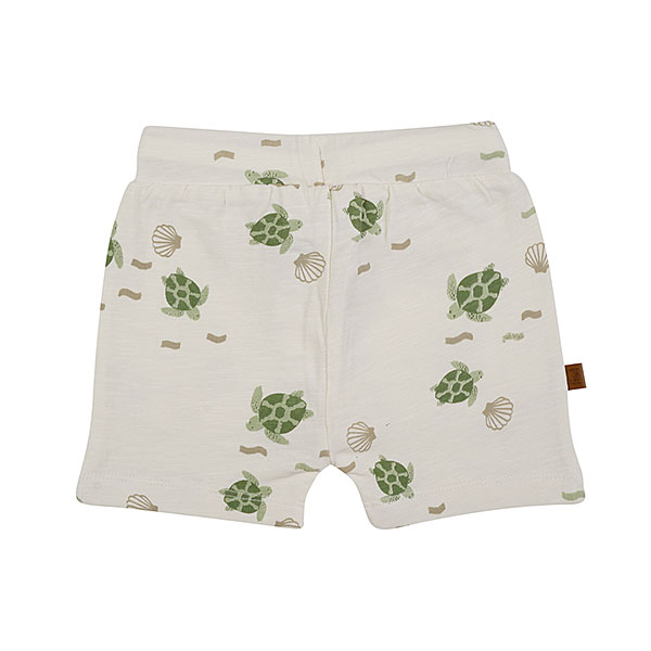 Het leuke broekje Turtle in de kleur Off White komt uit de Spring Sea Life collectie van Frogs and Dogs. Het broekje is gemaakt van fijne jersey stof en heeft een overall print van schildpadden en schelpen.