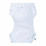 Hier de leuke zwemluier met drukkers Walvisjes blauw van Swim Essentials. De zwemluier Walvisjes is bedrukt met walvissen en waterbubbels. Het zwembroekje heeft elastische randen om de benen en taille.