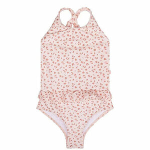 Op zoek naar een opvallende badpak? Met deze roze badpak met panterprint van Swim Essentials valt jouw dochter zeker op. Deze badpak is in de kleur roze met een panterprint in verschillende tinten roze en heeft rond de taille een ruffelrand/franjerand.