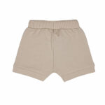 Dit leuke korte broekje in de kleur camel komt uit de Spring Eton collectie van Frogs and Dogs. Het broekje is effen van kleur en gemaakt van fijne ribstof. Het broekje is voorzien van een elastische tailleband met een witte koord.
