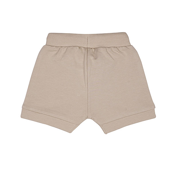 Dit leuke korte broekje in de kleur camel komt uit de Spring Eton collectie van Frogs and Dogs. Het broekje is effen van kleur en gemaakt van fijne ribstof. Het broekje is voorzien van een elastische tailleband met een witte koord.