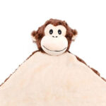 Cubbies knuffeldoekje Huggles in crème en bruin met knoopjes in de hoekjes