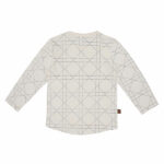 Dit leuke shirtje met lange mouw in de kleur  off white / gebroken wit komt uit de Smile Club collectie van Frogs and Dogs. Het shirtje is gemaakt van zacht katoen. Het shirtje heeft een overall print strepen print in de kleur blauw. De strepen zijn in ruitvorm & blokken. Op de linkerzijde voor zit op borsthoogte een geborduurde Smiley.