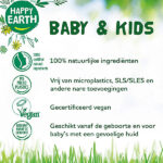 Happy Earth Baby Kids shampoo in suikerriet tube 100 procent natuurlijk en zeepvrij