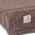 Jollein aankleedkussenhoes Spring Knit Chestnut 50 x 70 cm van gebreid katoen met golvend patroon