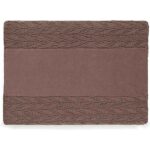 Jollein aankleedkussenhoes Spring Knit Chestnut 50 x 70 cm van gebreid katoen met golvend patroon