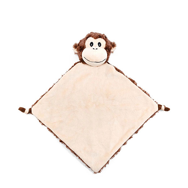 Cubbies knuffeldoekje Huggles in crème en bruin met knoopjes in de hoekjes