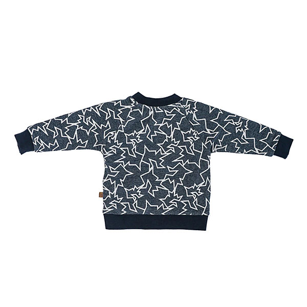 Deze unieke sweater met bliksemprint komt uit de collectie van Mijs X Merlijn. Deze stijlvolle sweater heeft een eigentijdse print van de bliksem in de kleur wit op een blauwe ondergrond. De sweater is gemaakt van 100% katoen en voelt heerlijk zacht aan. De boorden zijn elastisch en het heeft een handige diagonale drukker sluiting op de schouder zodat hij makkelijker aangetrokken kan worden.
