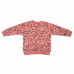 Deze unieke sweater met bliksemprint komt uit de collectie van Mijs X Merlijn.  Deze stijlvolle sweater heeft een eigentijdse print van de bliksem in de kleur grijs op een oudroze ondergrond. De sweater is gemaakt van 100% katoen en voelt heerlijk zacht aan. De boorden zijn elastisch en het heeft een handige diagonale drukker sluiting op de schouder zodat hij makkelijker aangetrokken kan worden. 