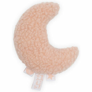 Het roze rammelaartje Moon in de kleur Pale Pink komt uit de collectie van Jollein en is gemaakt van teddy stof. Deze zachte rammelaar is handig oefenmateriaal voor grijpen en vasthouden. Het is niet erg als je kindje het na het grijpen ook weer laat vallen. De zachte rammelaar zal jouw baby niet bezeren.