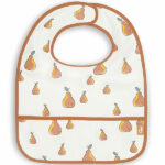 Laat jouw kleintje lekker kliederen en ontdekken aan tafel. Met deze slabben van Pear uit de collectie van Jollein bescherm je het leuke outfitje van jouw kleintje. De slabben zijn per 2 verpakt en hebben op de voorzijde een overall perenprint. De slabben zijn afgezet met een lichtbruine bies.