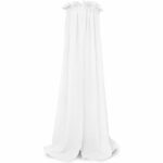 Hier vindt je de mooie witte sluier White van Jollein. Een sluier maakt van het ledikant een knusse slaapplek. En je zult zien: zodra je de sluier hebt opgehangen is de babykamer af. Het geeft sfeer en geborgenheid. Met de bijpassende piekstok hang je een ledikantsluier heel eenvoudig op zonder dat je gaten hoeft te boren in het plafond of in de muur.