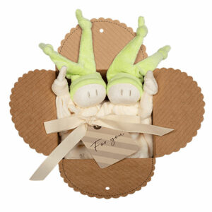 Keptin-Jr Spare Buddy Package knuffeldoekje Little-Zmooz Lime Green - biologische katoen lichtgroen/crème