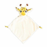 Cubbies knuffeldoekje Tumbleberry giraffe met witte buik, gele accenten en geborduurd gezicht