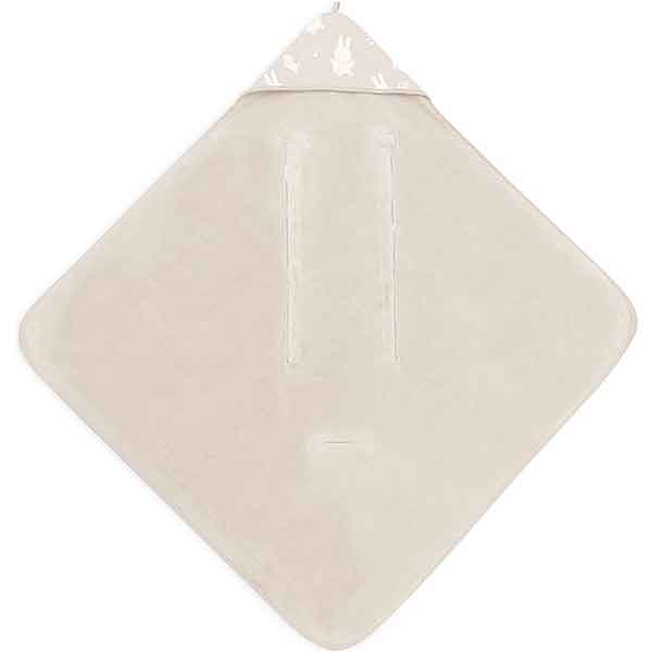 Wikkeldeken Nijntje & Snuffy nougat van Jollein met capuchon en zachte fleece binnenkant