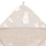 Wikkeldeken Nijntje & Snuffy nougat van Jollein met capuchon en zachte fleece binnenkant