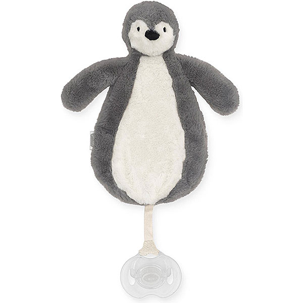 Hier vindt je het leuke en zachte knuffeldoekje / speendoekje Pinguïn Storm Grey uit de collectie van Jollein. Het doekje is gemaakt van zachte pluche in de kleuren grijs en wit. Het hoofdje is van een pinguïn. Maak dit speendoekje met het lusje vast aan de speen van je baby en de speen blijft vindbaar! Hiermee is zoeken naar een speen in de box, het bed of de kinderwagen verleden tijd.