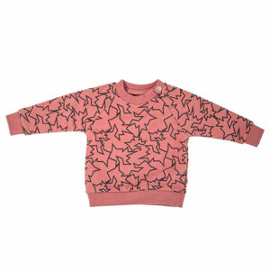 Deze unieke sweater met bliksemprint komt uit de collectie van Mijs X Merlijn.  Deze stijlvolle sweater heeft een eigentijdse print van de bliksem in de kleur grijs op een oudroze ondergrond. De sweater is gemaakt van 100% katoen en voelt heerlijk zacht aan. De boorden zijn elastisch en het heeft een handige diagonale drukker sluiting op de schouder zodat hij makkelijker aangetrokken kan worden. 