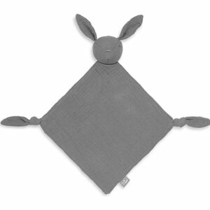 Dit schattige speendoekje Bunny Ears Storm Grey, in de vorm van een lief konijntje, is gemaakt van extra zacht wrinkled hydrofiel katoen. Het doekje is niet alleen een knuffelvriend voor je baby, maar ook een handig accessoire om de speen binnen handbereik te houden. Laat je kleintje knuffelen met dit zachte konijntje voor troost en gemak, altijd binnen handbereik.